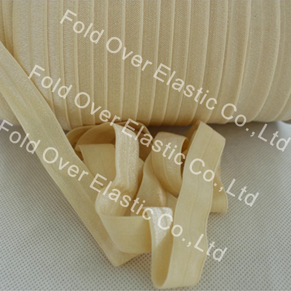 Plain color folding elastic(815 cream),solid fold over elasitc 50yards/roll, 5/8" shinny elastic ribbon,free shipping
Plain color folding elastic(815 cream),solid fold over elasitc 50yards/roll, 5/8" shinny elastic ribbon,free shipping