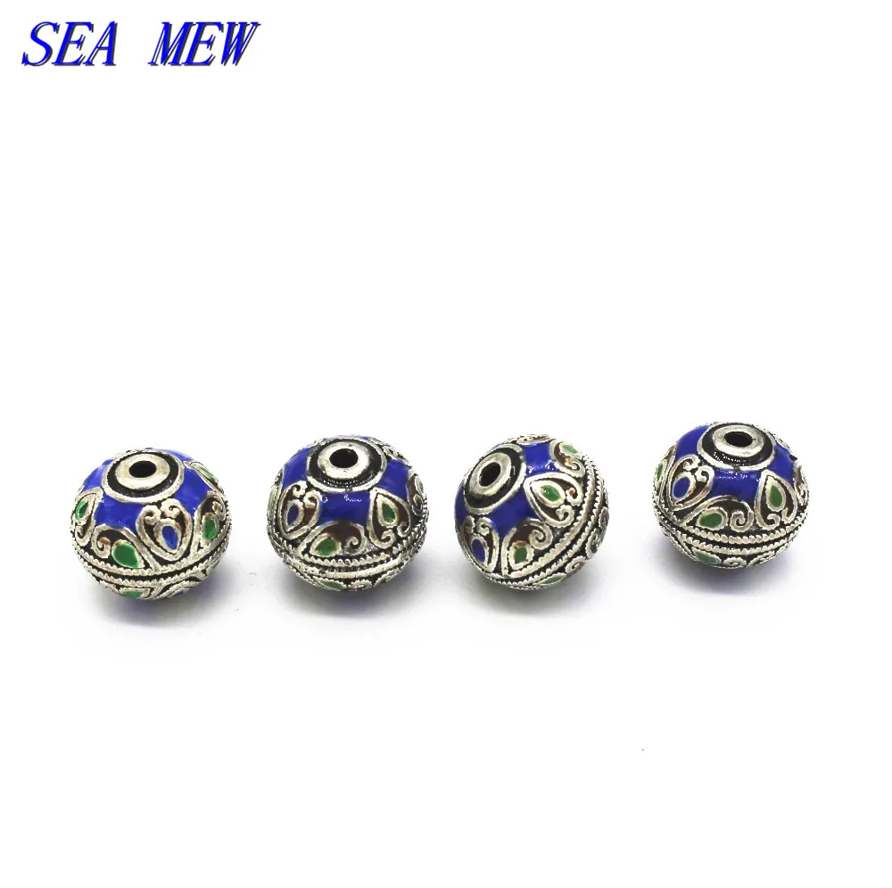 SEA MEW 8mm 12mm 15mm 18mm Vintage Metal Cupronickel Enamel Spacer Beads Hole Beads Nepal Handmade Beads For Jewelry Making
SEA MEW 8mm 12mm 15mm 18mm Vintage Metal Cupronickel Enamel Spacer Beads Hole Beads Nepal Handmade Beads For Jewelry Making