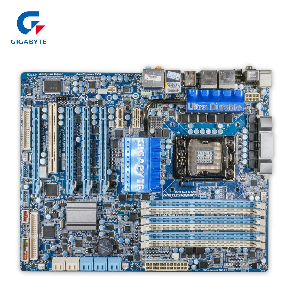 Gigabyte GA-X58A-UD3R Desktop Motherboard X58A-UD3R X58 LGA 1366 Core i7 DDR3 24G SATA3 USB3.0 IEEE1394 eSATA ATX
Gigabyte GA-X58A-UD3R Desktop Motherboard X58A-UD3R X58 LGA 1366 Core i7 DDR3 24G SATA3 USB3.0 IEEE1394 eSATA ATX