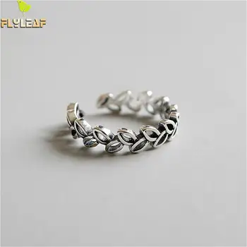 Flyleaf 925 Sterling Silver Rings For Women Leaves Leaf Femme Fashion Fine Jewelry Simple Open Ring Vintage High Quality
Flyleaf 925 Sterling Silver Rings For Women Leaves Leaf Femme Fashion Fine Jewelry Simple Open Ring Vintage High Quality