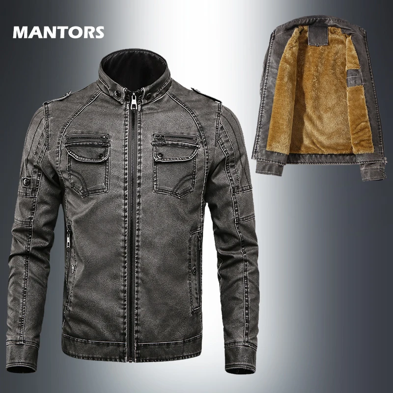 Autumn Winter PU Leather Jacket for Men Thick Fleece Stand Collar Motorcycle Jackets Men's Solid Slim Zipper Coats Streetwear
Autumn Winter PU Leather Jacket for Men Thick Fleece Stand Collar Motorcycle Jackets Men's Solid Slim Zipper Coats Streetwear