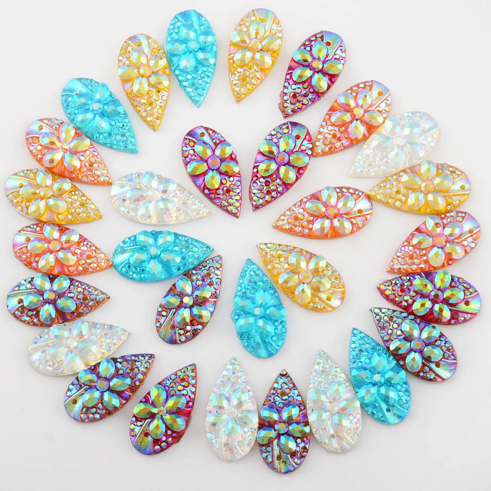 BOLIAO 2 Hole Sew On Rhinestones Flatback 20Pcs 10*20 mm ( 0.39*0.79 in ) Drop Flower Mix Resin Craft/Wedding Decoration DIY
BOLIAO 2 Hole Sew On Rhinestones Flatback 20Pcs 10*20 mm ( 0.39*0.79 in ) Drop Flower Mix Resin Craft/Wedding Decoration DIY