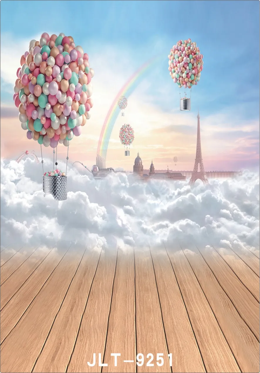 Backgrounds for Photo Studio Hot Balloons Rainbow Clouds Wooden Floor Computer Printed Photography Backdrops for Wedding Baby 
Backgrounds for Photo Studio Hot Balloons Rainbow Clouds Wooden Floor Computer Printed Photography Backdrops for Wedding Baby