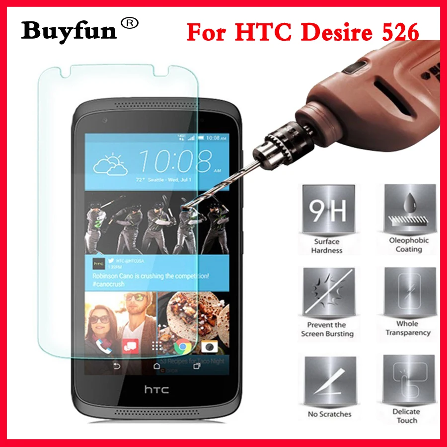 For Htc Desire 526 4G Lte Tempered glass Film 0.26mm 2.5 9h HD Clear Safety Protective Screen Protector on 526G+ Dual Sim D526h
For Htc Desire 526 4G Lte Tempered glass Film 0.26mm 2.5 9h HD Clear Safety Protective Screen Protector on 526G+ Dual Sim D526h