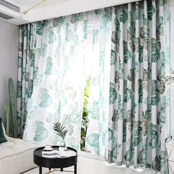 Nordic Curtains for Living Room Back Leaf Green Print High Shade Curtain Simple Banana Leaf for Bedroom Curtain Yarn
Nordic Curtains for Living Room Back Leaf Green Print High Shade Curtain Simple Banana Leaf for Bedroom Curtain Yarn