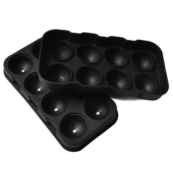 

8 Holes Large Sphere Silicone Ice Cube Whiskey Cocktail Drinks Ball Ice Mold Tray