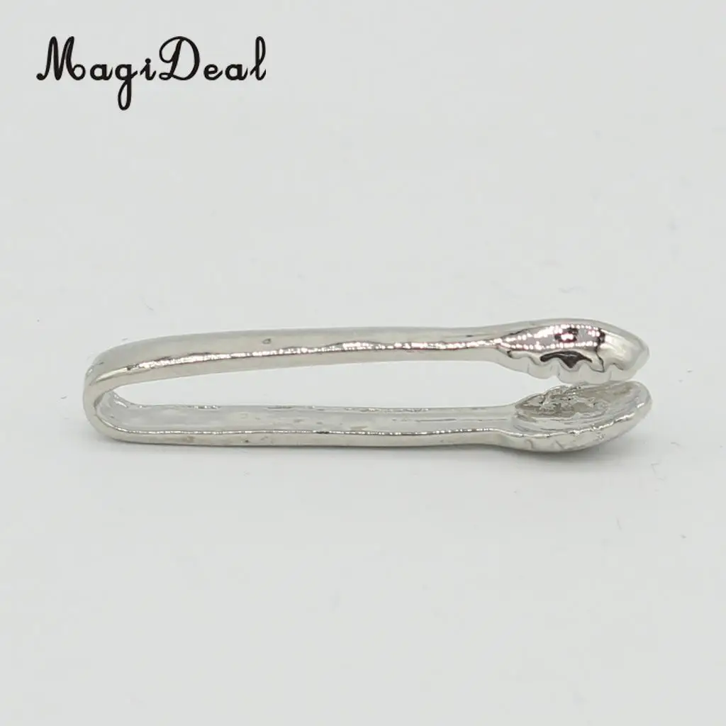 Set of 4 Pieces Miniature Metal Food Clip Tongs Cookware for 1/12 Dollhouse Kitchen Accessories