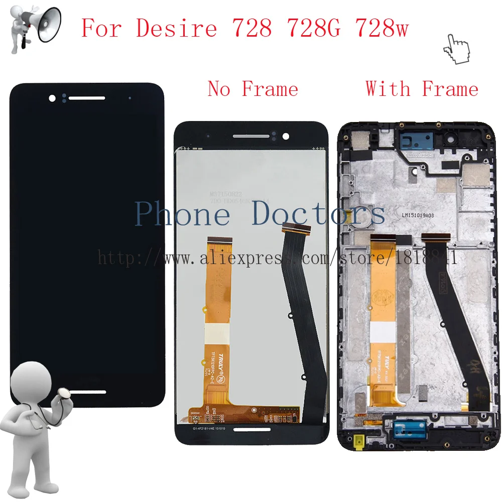 5.5" For HTC Desire 728 Full LCD DIsplay+Touch Screen Digitizer Assembly With Frame For HTC Desire 728G 728w LCD ;100% Tested
5.5" For HTC Desire 728 Full LCD DIsplay+Touch Screen Digitizer Assembly With Frame For HTC Desire 728G 728w LCD ;100% Tested