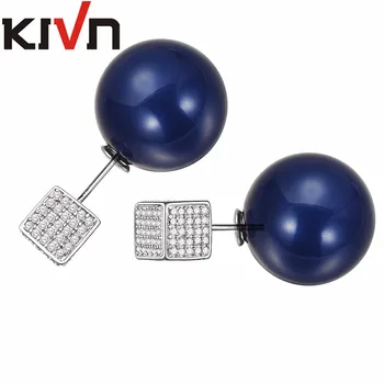 KIVN Fashion Jewelry Cube CZ Cubic Zirconia Stud Double Sided Simulated Pearl Earrings Womens Girls Promotion Birthday Gifts
KIVN Fashion Jewelry Cube CZ Cubic Zirconia Stud Double Sided Simulated Pearl Earrings Womens Girls Promotion Birthday Gifts