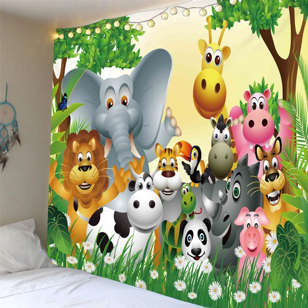 Zoo Animal Tapestries for Kids Psychedelic Bohemian Tapestry Camping Tent Travel Sandy Beach Picnic Throw Rug Dropship
Zoo Animal Tapestries for Kids Psychedelic Bohemian Tapestry Camping Tent Travel Sandy Beach Picnic Throw Rug Dropship