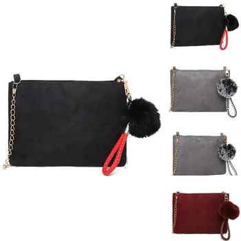 Women Bag Hairball Solid Color Suede Crossbody Clutch Shoulder Phone woman bag bolsa masculina sac femme schoudertas dames
Women Bag Hairball Solid Color Suede Crossbody Clutch Shoulder Phone woman bag bolsa masculina sac femme schoudertas dames