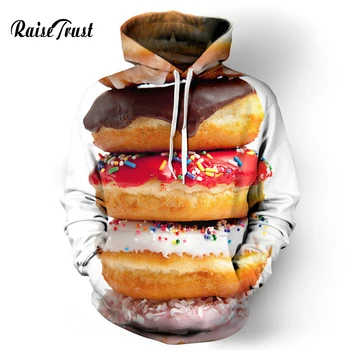 Raise Trust Men/Women Casual o-neck pullover hoodies 3d print delicious Donuts funny sweatshirts street wear Brand clothing
Raise Trust Men/Women Casual o-neck pullover hoodies 3d print delicious Donuts funny sweatshirts street wear Brand clothing