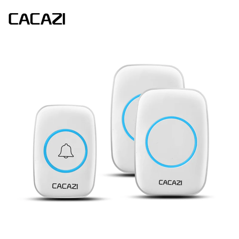 CACAZI Waterproof cover Wireless Doorbell ring 300M Remote EU/US Plug home smart Door Bell 110V-220V 2 receivers with battery
CACAZI Waterproof cover Wireless Doorbell ring 300M Remote EU/US Plug home smart Door Bell 110V-220V 2 receivers with battery