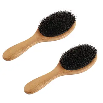 Natural Boar Bristle Hairbrush Massage Comb Anti-Static Hair Scalp Paddle Brush Beech Wooden Handle Hair Brush Styling Tool
Natural Boar Bristle Hairbrush Massage Comb Anti-Static Hair Scalp Paddle Brush Beech Wooden Handle Hair Brush Styling Tool