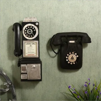 Bar style home decorations retro old craft ornaments wall-mounted telephone home decoration small ornaments
Bar style home decorations retro old craft ornaments wall-mounted telephone home decoration small ornaments