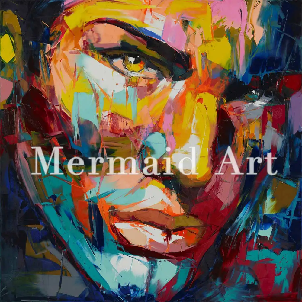 Hand Painted Abstract Cool Face Art Francoise Nielly Designer Thick Palette Knife Canvas Oil painting Living Room Hallway Decor1
Hand Painted Abstract Cool Face Art Francoise Nielly Designer Thick Palette Knife Canvas Oil painting Living Room Hallway Decor1