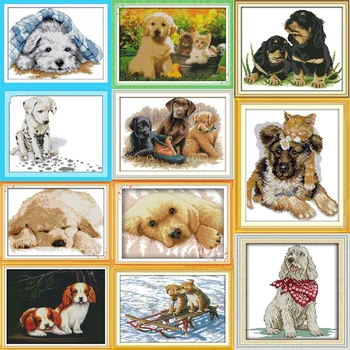 Joy sunday All kinds of dog series cross stitch pattern kits handcraft make embroidery with chart
Joy sunday All kinds of dog series cross stitch pattern kits handcraft make embroidery with chart