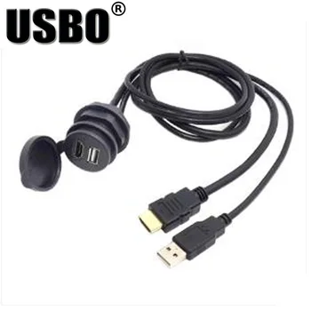 High quality black 1.0M 1.4V HDMI + USB 2.0 car transfer cord high speed male to female extension cord with waterproof housing
High quality black 1.0M 1.4V HDMI + USB 2.0 car transfer cord high speed male to female extension cord with waterproof housing
