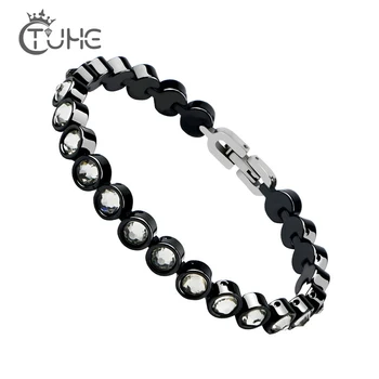 Women Crystal Bracelet With Bling Australia Rhinestone Never Fade Color Black White Ceramic Bangle Bracelet Wedding Jewelry Gift
Women Crystal Bracelet With Bling Australia Rhinestone Never Fade Color Black White Ceramic Bangle Bracelet Wedding Jewelry Gift