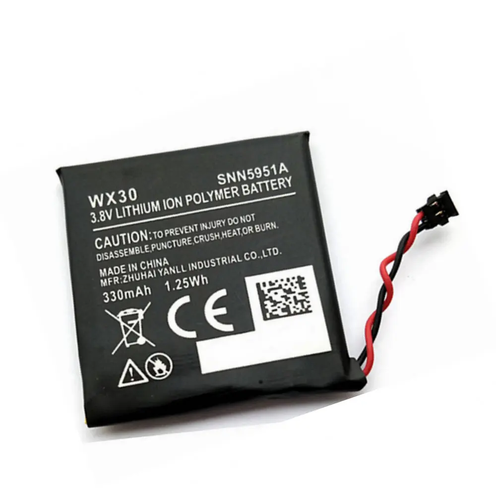 High quality Replacement Battery Li-ion Authentic 330Mah WX30 SNN5951A battery for Motorola Moto 360 1st-Gen 2014 Smart Watch
High quality Replacement Battery Li-ion Authentic 330Mah WX30 SNN5951A battery for Motorola Moto 360 1st-Gen 2014 Smart Watch