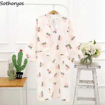 Robes Women V-Neck Kawaii Printed Trendy Breathable Soft Kimono Robe Simple Loose Bathrobe Womens Homewear Casual Sleepwear New
Robes Women V-Neck Kawaii Printed Trendy Breathable Soft Kimono Robe Simple Loose Bathrobe Womens Homewear Casual Sleepwear New