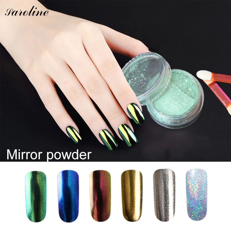 Saroline holographic powder Pretty Chrome Nail Decoration Glitter Gold Silver Chrome Mirror Powder Nails with Brush Manicure
Saroline holographic powder Pretty Chrome Nail Decoration Glitter Gold Silver Chrome Mirror Powder Nails with Brush Manicure