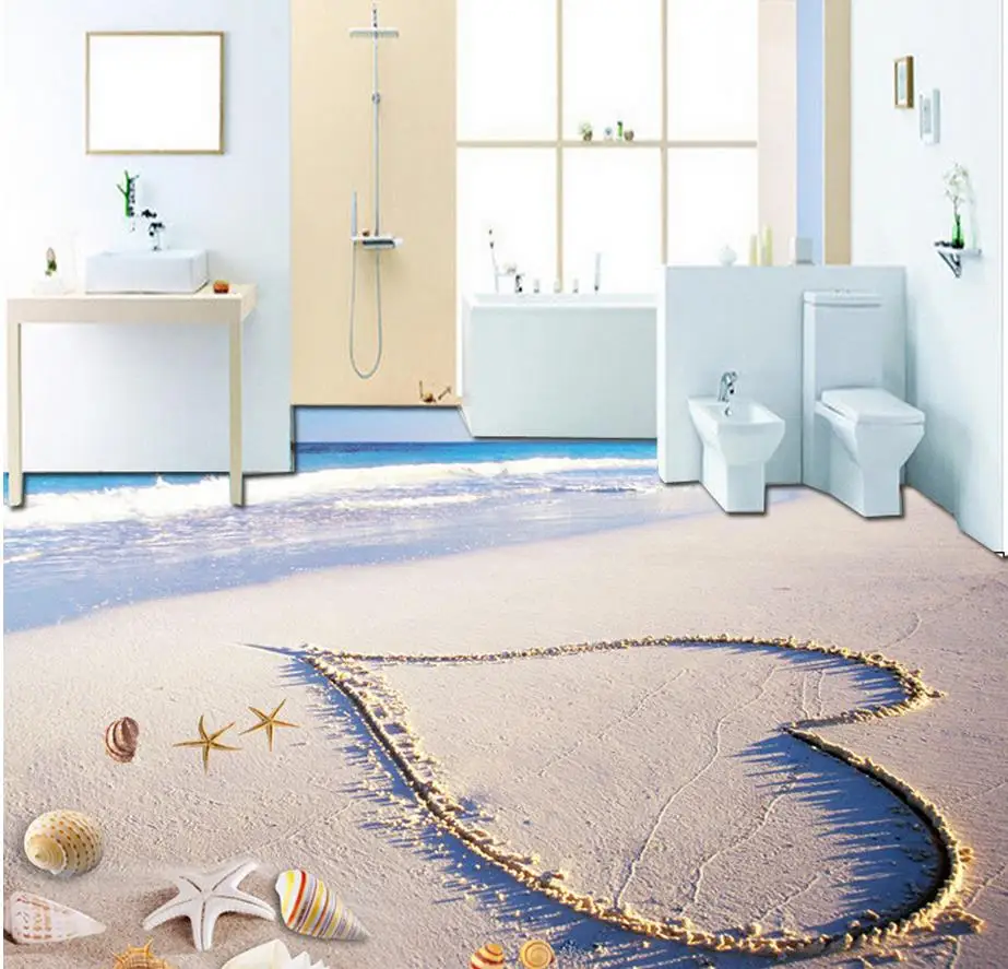 Custom Photo Floor 3D Wallpaper Modern Art Beach Sea Water Heart Shaped 3D floor Mural-3d PVC Wallpaper Self-adhesive Floor
Custom Photo Floor 3D Wallpaper Modern Art Beach Sea Water Heart Shaped 3D floor Mural-3d PVC Wallpaper Self-adhesive Floor