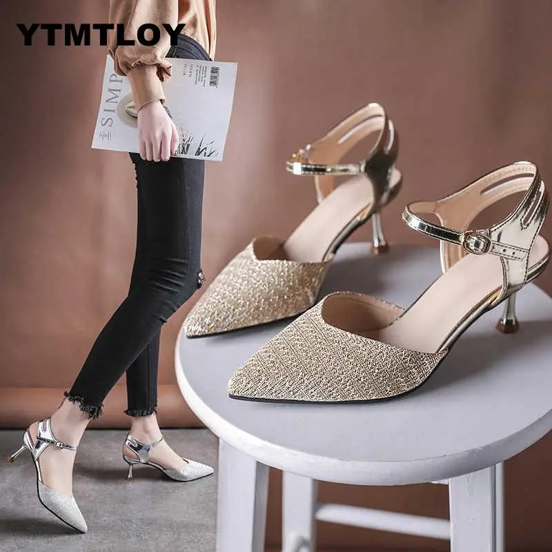 2019 Pumps Thin Heels Ladies Sandals Women Middle Heels Peep Toe High Heel Pumps Women Shoes Female Wedding Shoes Gold Silver
2019 Pumps Thin Heels Ladies Sandals Women Middle Heels Peep Toe High Heel Pumps Women Shoes Female Wedding Shoes Gold Silver
