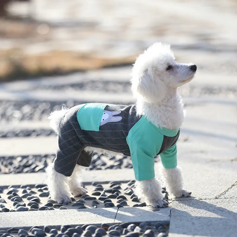 Pet Dogs Clothes Leisure Soft Warm Jumpsuit Autumn/Winter Newest Four Legs Dog With Stretch Plus For Coats | Дом и сад