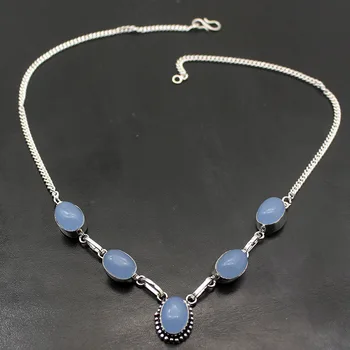 Adorable Charming Vintage BlueAgate 925 Sterling Silver Pendant Necklace Women Jewelry 18.5 Inch H135
Adorable Charming Vintage BlueAgate 925 Sterling Silver Pendant Necklace Women Jewelry 18.5 Inch H135