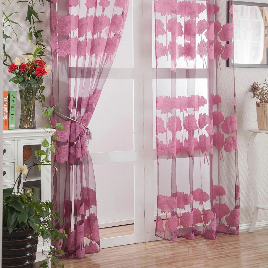 Ouneed Curtains Vines Leaves Tulle Door Window Curtains Drape Panel Sheer Scarf Valances High quality Voile Curtain 2019 new HOT
Ouneed Curtains Vines Leaves Tulle Door Window Curtains Drape Panel Sheer Scarf Valances High quality Voile Curtain 2019 new HOT