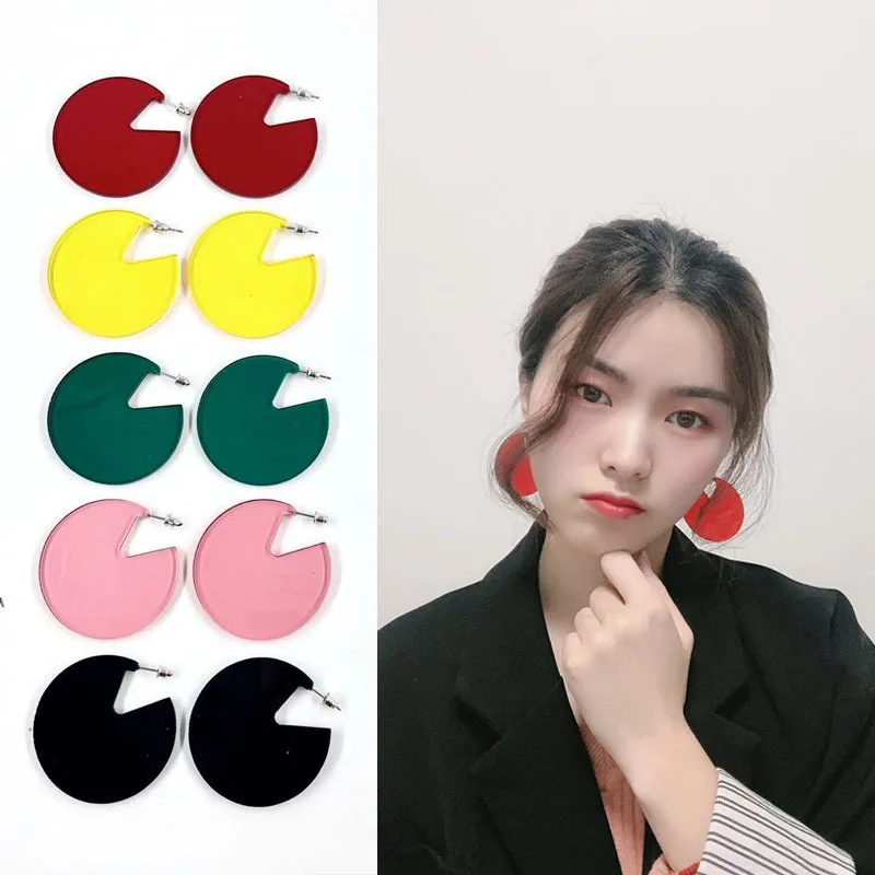 New Big Round Colorful Transparent Acrylic Earrings for Women Simple Geometric S Dangle Earings Fashion Jewelry Korean Earrings
New Big Round Colorful Transparent Acrylic Earrings for Women Simple Geometric S Dangle Earings Fashion Jewelry Korean Earrings