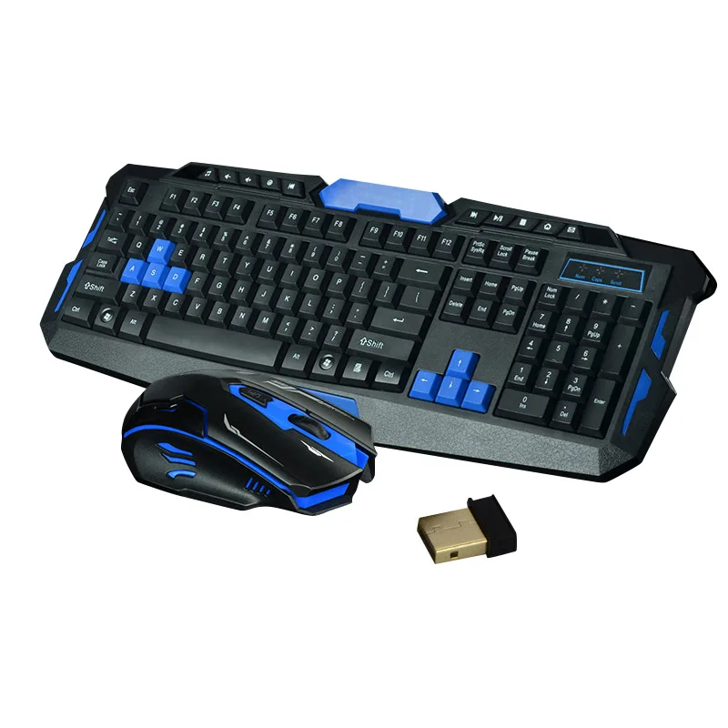 Фото Беспроводная игровая клавиатура 2 4 ГГц + мышь комбинированный водонепроницаемый