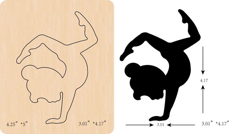 New Gymnastic girl Wooden die Scrapbooking Y14-1 Cutting Dies Custom