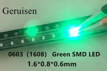 SMD 0603 led Super Bright green Water Clear LED Light Diode 0603 smd led Green diodes 1.6*0.8*0.4mm Free Shipping 3000PCS
SMD 0603 led Super Bright green Water Clear LED Light Diode 0603 smd led Green diodes 1.6*0.8*0.4mm Free Shipping 3000PCS