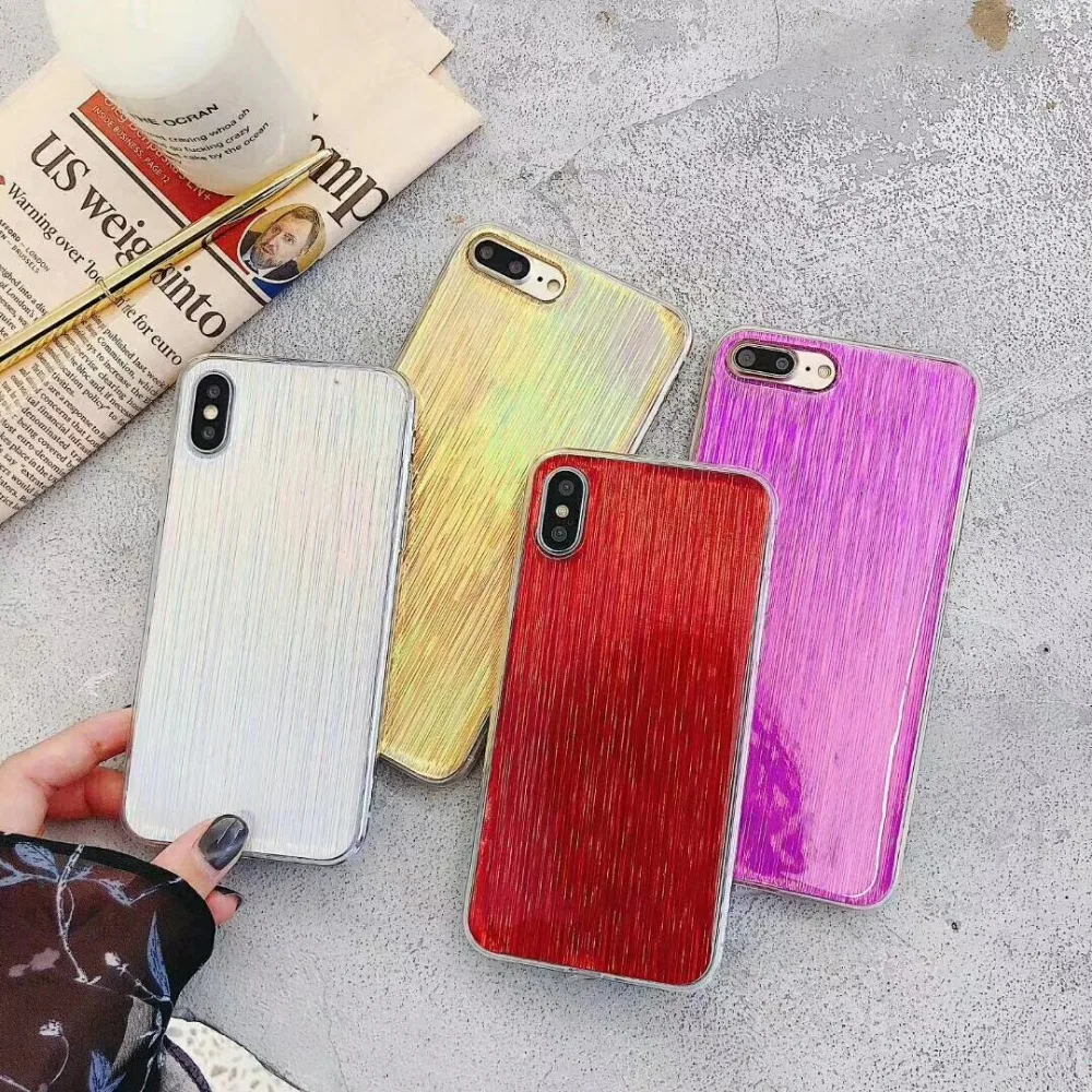 New Simple Mobile Shell Case For Apple iPhone 7 6S 8 Plus X 6 Brushed Epoxy Phone Ms. Luxury Cute |