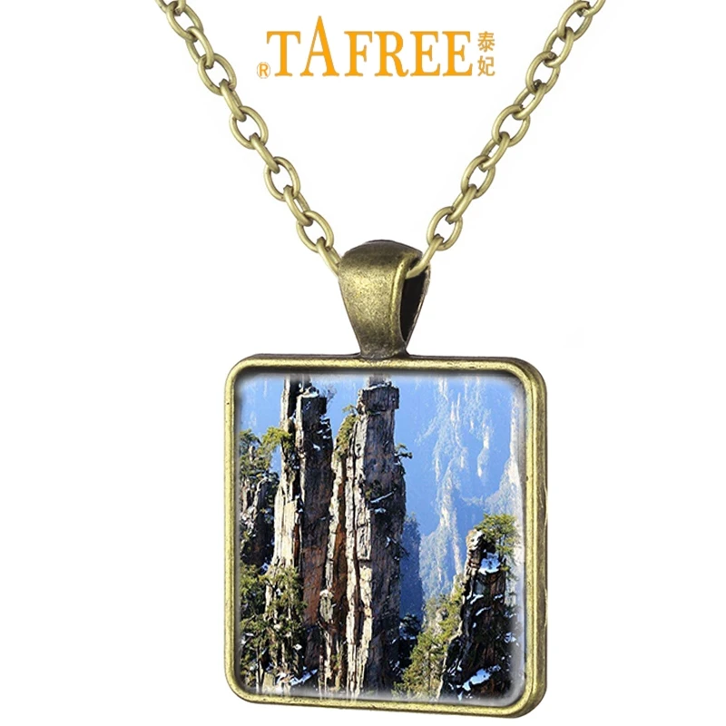 TAFREE Zhangjiajie Chinese Scenery Art Picture Square Necklace Antique Bronze Plated Glass Cabochon Dome Jewelry ZJ16
TAFREE Zhangjiajie Chinese Scenery Art Picture Square Necklace Antique Bronze Plated Glass Cabochon Dome Jewelry ZJ16