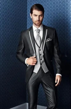 2020 Cheap New Arrival Groom Tuxedos Notch Lapel Men's Suit Shiny Black Groomsman Wedding/Prom Suits(Jacket+Pants+Tie+Vest)
2020 Cheap New Arrival Groom Tuxedos Notch Lapel Men's Suit Shiny Black Groomsman Wedding/Prom Suits(Jacket+Pants+Tie+Vest)
