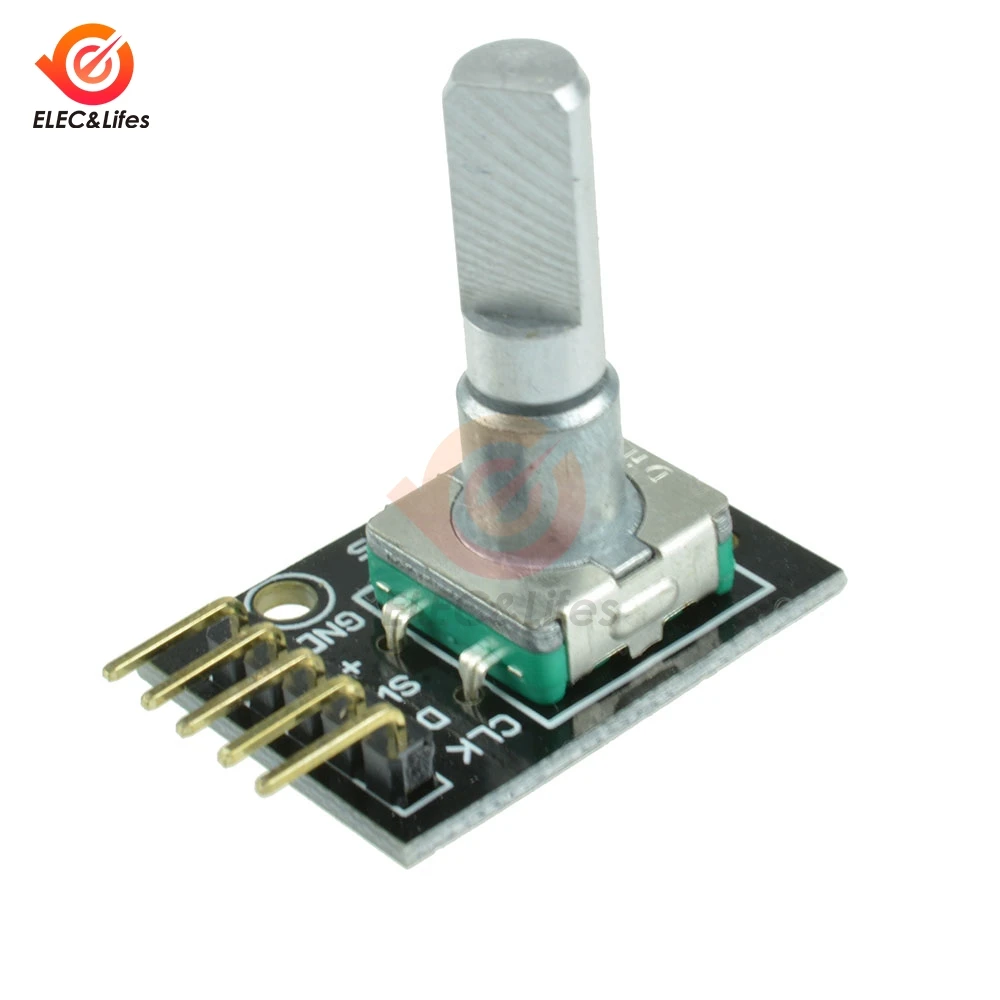 KY-040 360 Degrees Rotary Encoder Module 15mm 5V For Arduino Brick Sensor Switch Development Board With 5Pins
KY-040 360 Degrees Rotary Encoder Module 15mm 5V For Arduino Brick Sensor Switch Development Board With 5Pins