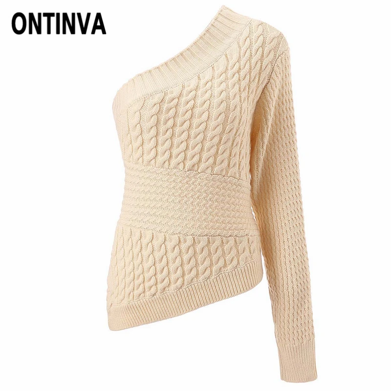 Warm Women One Shoulder Knitted Sweater Twist Fashion Pullover Slim Casual Ladies Jumpers 2019 Autumn Winter Knitwear Pull Femme
Warm Women One Shoulder Knitted Sweater Twist Fashion Pullover Slim Casual Ladies Jumpers 2019 Autumn Winter Knitwear Pull Femme