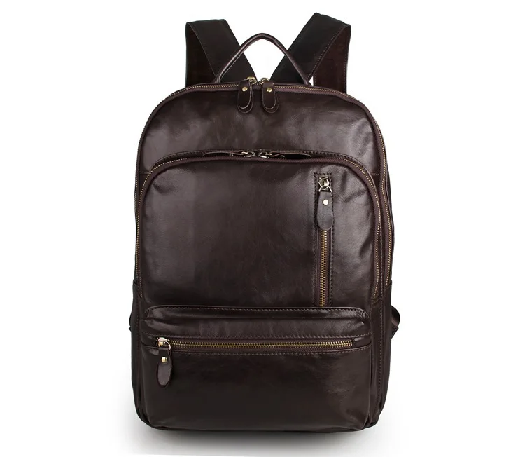 Genuine leather 14'' Laptop men backpack male travel bags casual vintage chocolate color high quality M7313
Genuine leather 14'' Laptop men backpack male travel bags casual vintage chocolate color high quality M7313