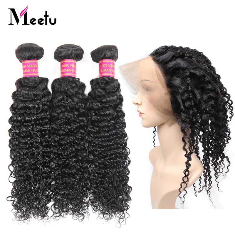Meetu Mongolian Kinky Curly 360 Lace Frontal with Bundles Non Remy 100% Human Hair Bundles with Frontal 2 Bundles with Frontal
Meetu Mongolian Kinky Curly 360 Lace Frontal with Bundles Non Remy 100% Human Hair Bundles with Frontal 2 Bundles with Frontal