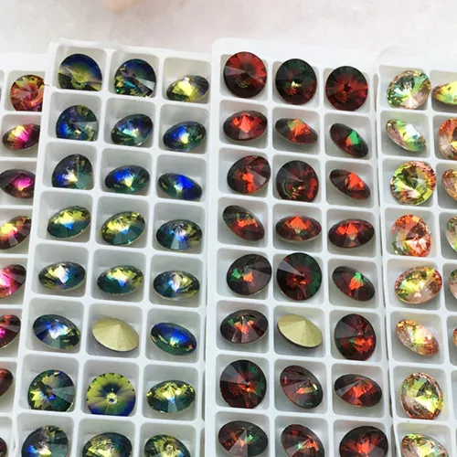 New Colors Tourmaline Rivoli K9 Glass Crystal Pointback Fancy Stone 12 14mm Round Rhinestone Garment Bags Shoes Jewelry Making
New Colors Tourmaline Rivoli K9 Glass Crystal Pointback Fancy Stone 12 14mm Round Rhinestone Garment Bags Shoes Jewelry Making