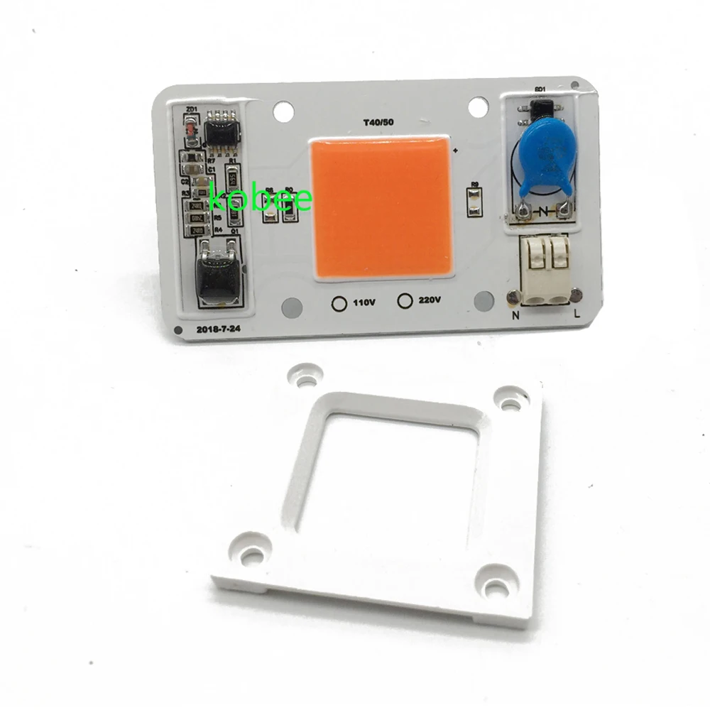Фото Dimmable LED COB Lamp Chip 50W AC 110V 220V Input Smart IC Driver Fit For DIY Floodlight Spotlight | Лампы и освещение