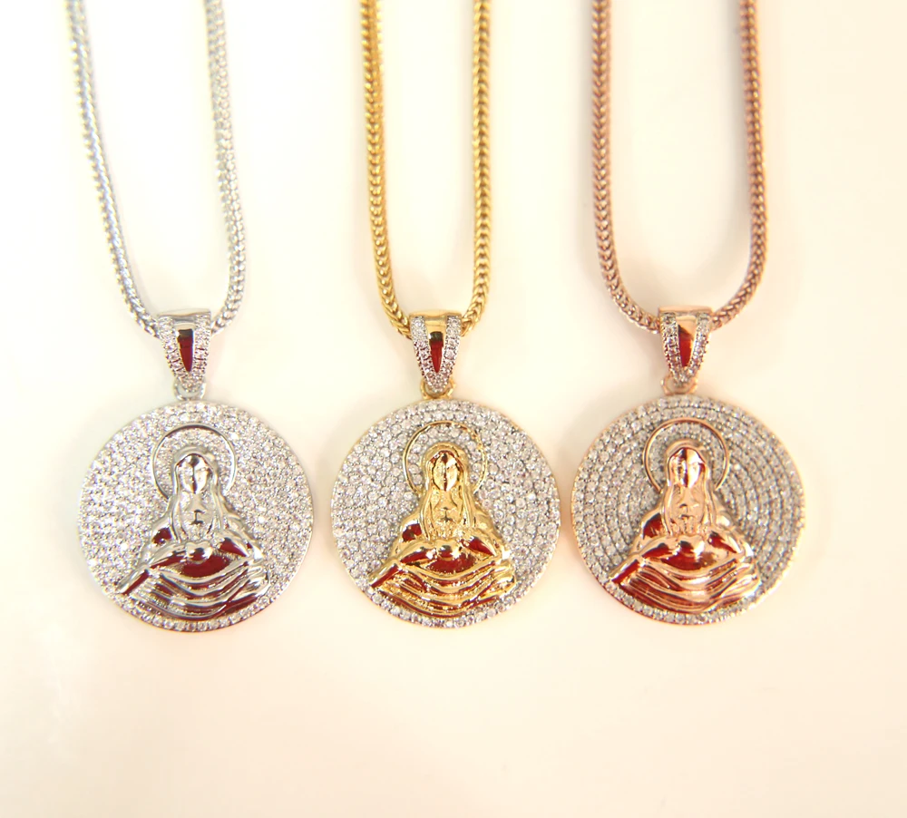 24'' box chain necklace for Mens White Gold colors with Lab Diamonds CZ Round Jesus Coin Charm Pendant hip hop jewelry gift
24'' box chain necklace for Mens White Gold colors with Lab Diamonds CZ Round Jesus Coin Charm Pendant hip hop jewelry gift