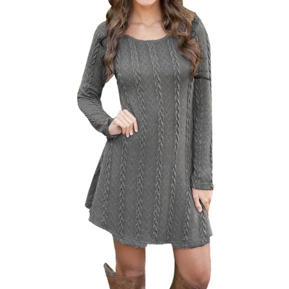 Clothing dress women's ladie long-sleeved round neck pullover sexy slim casual knit sweater mini dress thin wild 5XL dresses
Clothing dress women's ladie long-sleeved round neck pullover sexy slim casual knit sweater mini dress thin wild 5XL dresses