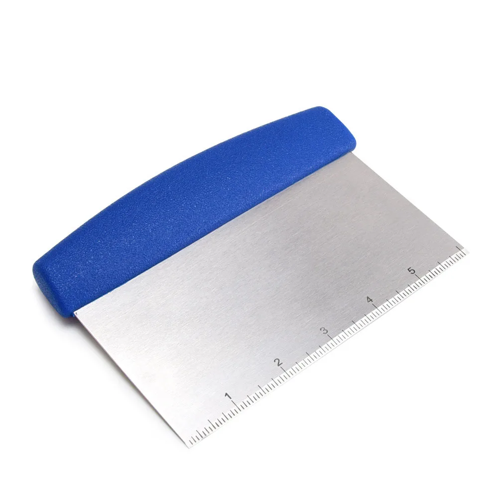 Multifunction Cake Smooth Scraper Spatula Stainless Steel Pizza Flour Dough Pastry Cutter with Scale Baking Kitchen Tools Blue
Multifunction Cake Smooth Scraper Spatula Stainless Steel Pizza Flour Dough Pastry Cutter with Scale Baking Kitchen Tools Blue