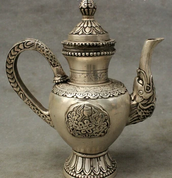 wholesale factory 9" Chinese Silver Buddhism 8 Auspicious Symbol Dragon Statue Teapots Wine Pot 25% off
wholesale factory 9" Chinese Silver Buddhism 8 Auspicious Symbol Dragon Statue Teapots Wine Pot 25% off