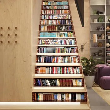 New 3D 13pcs/set Step Stickers Simulation Bookcase / Vintage Tiles Stairs Stickers Decoration For Home Stickers For Kids Rooms
New 3D 13pcs/set Step Stickers Simulation Bookcase / Vintage Tiles Stairs Stickers Decoration For Home Stickers For Kids Rooms