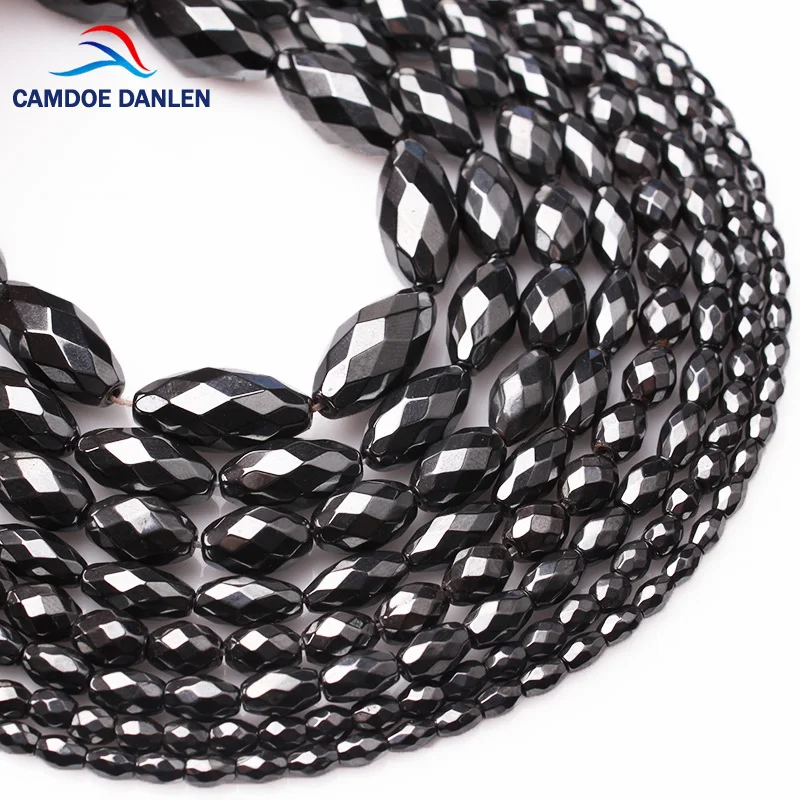 CAMDOE DANLEN Natural Stone Faceted Rice Shape Black Hematite Spacer Beads Diy Beads For Jewelry Making Accessories wholesale
CAMDOE DANLEN Natural Stone Faceted Rice Shape Black Hematite Spacer Beads Diy Beads For Jewelry Making Accessories wholesale